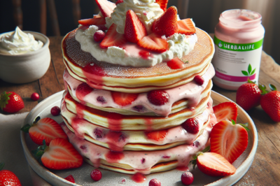 Delicious Herbalife Strawberry Cheesecake Pancakes Recipe & How-To